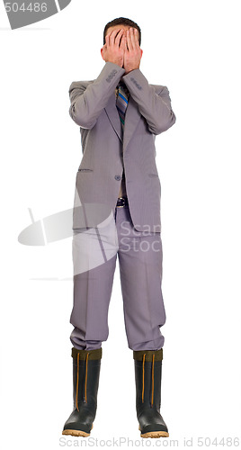 Image of Scared Businessman