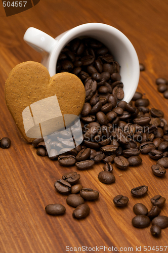 Image of Gingerbread Cookie in Coffee Beans