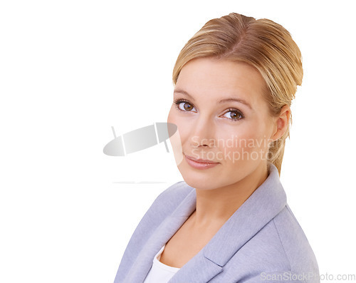 Image of Portrait, professional and business woman face for career, human resources or management. Serious headshot of boss, employer or HR person for job or company isolated on transparent, png background