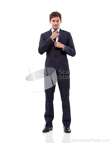 Image of Let me build your success. Studio shot of a well-dressed man against a white background.