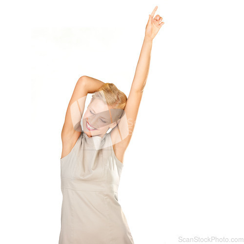 Image of Casually beautiful. Cropped shot of a gorgeous young woman posing in the studio.