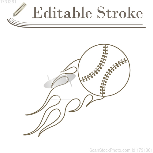 Image of Baseball Fire Ball Icon