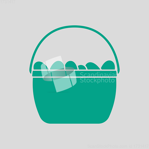 Image of Easter Basket With Eggs Icon