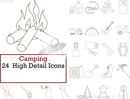 Image of Camping Icon Set