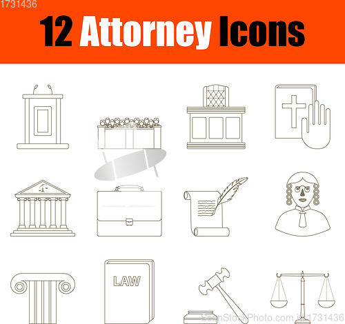 Image of Attorney Icon Set