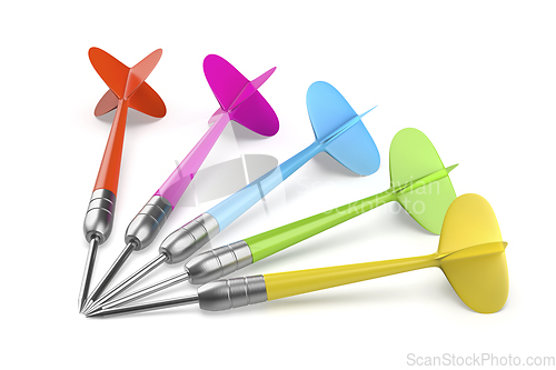 Image of Colorful plastic darts