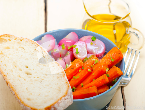 Image of steamed  root vegetable on a bowl