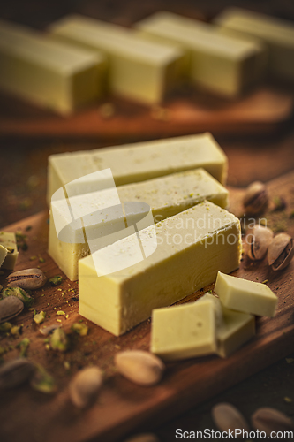 Image of Homemade bar of white chocolate