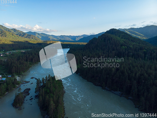 Image of Aerial view of Katun river