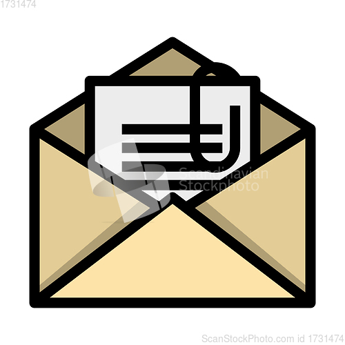 Image of Mail With Attachment Icon