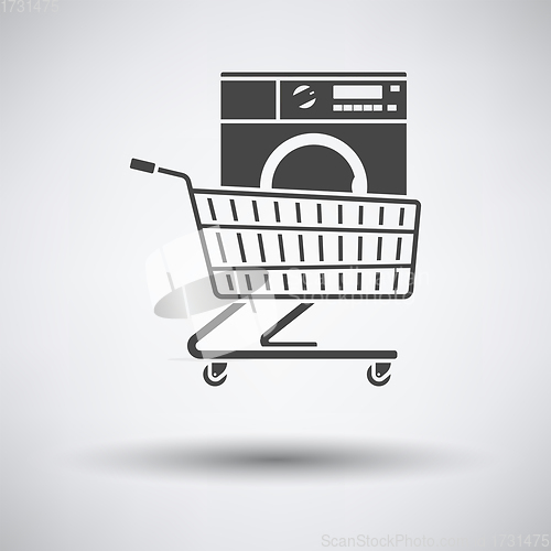 Image of Shopping Cart With Washing Machine Icon