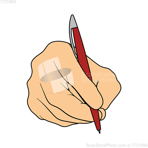 Image of Hand With Pen Icon