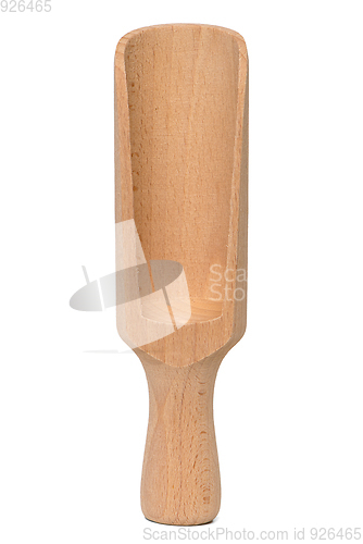 Image of Empty wooden scoop