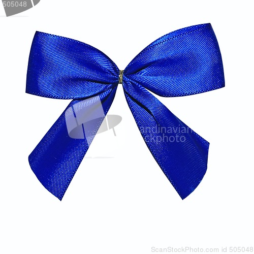 Image of Blue Bow Isolated on White