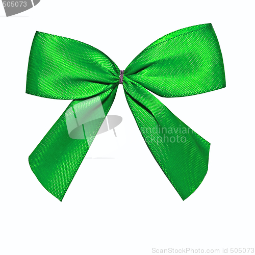 Image of Green Bow Isolated on White