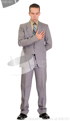 Image of Isolated Man At Funeral