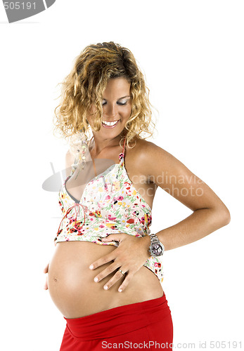 Image of Happy pregnant woman