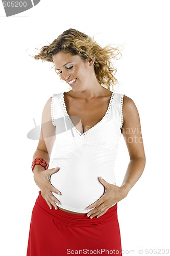 Image of Happy pregnant woman