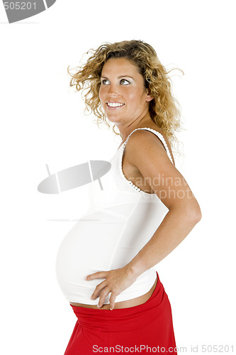 Image of Happy pregnant woman
