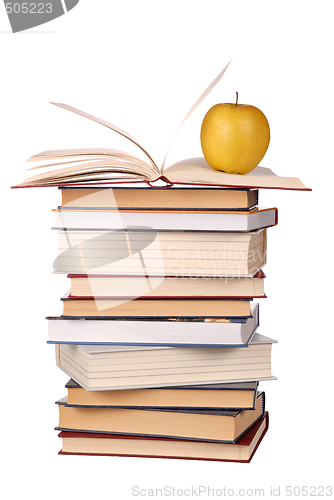 Image of Books and Apple
