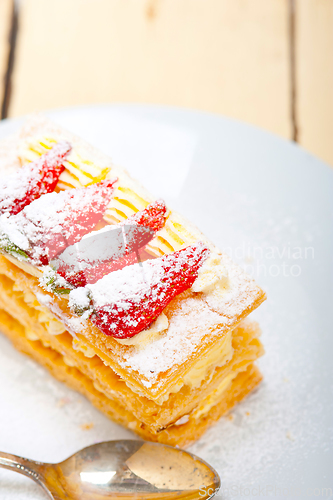 Image of napoleon strawberry cake dessert