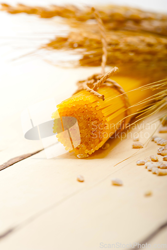 Image of organic Raw italian pasta and durum wheat