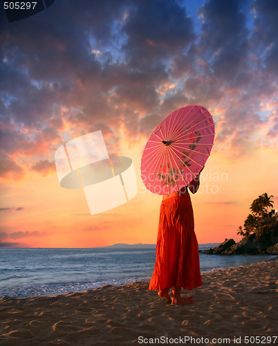 Image of Girl with umbrella