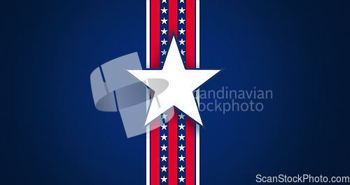 Image of Flag, america and wallpaper with stars and stripes to represent a nation, country or patriotism in war or competition. Background, government and internation with a symbol of the usa closeup