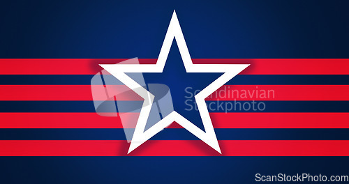 Image of Flag, usa and politics with stars and stripes to represent a nation, country or patriotism in war or competition. Wallpaper, government and internation with a symbol of the united states america