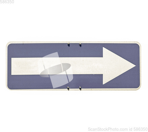 Image of Vintage looking Direction arrow sign