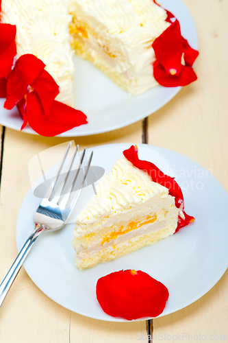 Image of whipped cream mango cake