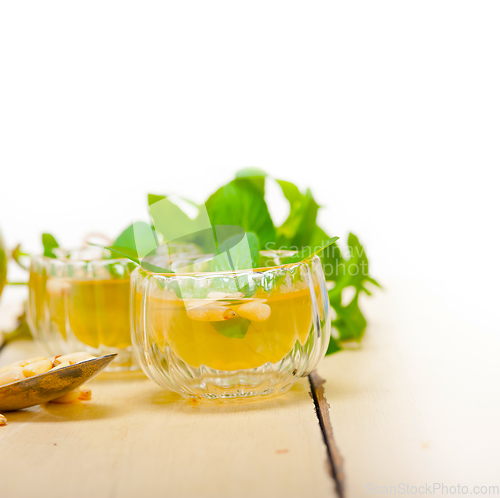 Image of Arab traditional mint and pine nuts tea