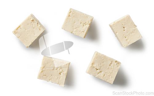Image of pieces of tofu cheese