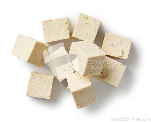 Image of fresh tofu cheese cubes