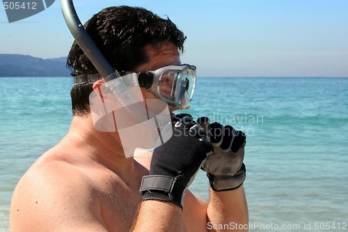 Image of Man snorkeling