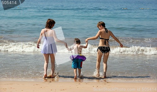 Image of Two women and a baby