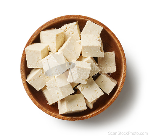 Image of bowl of tofu cheese cubes