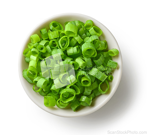 Image of bowl of chopped green onions