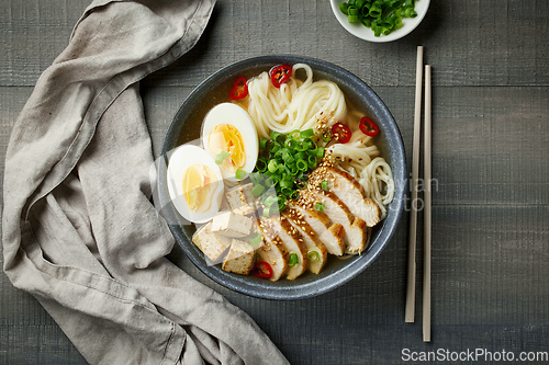 Image of bowl of asian noodle soup