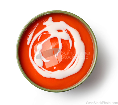 Image of red tomato cream soup