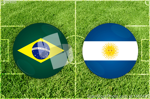 Image of Brasil vs Argentina football match