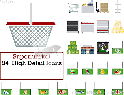 Image of Supermarket Icon Set