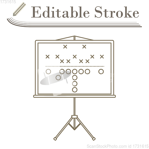 Image of American Football Game Plan Stand Icon