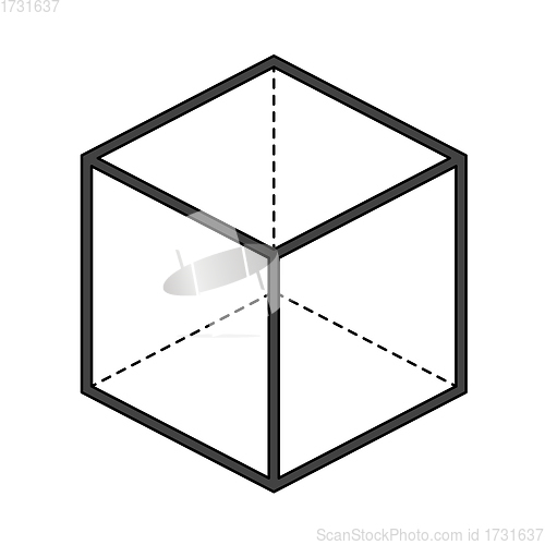 Image of Cube With Projection Icon