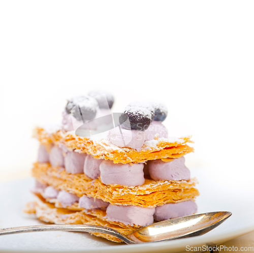 Image of napoleon blueberry cake dessert