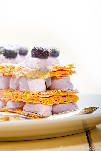 Image of napoleon blueberry cake dessert