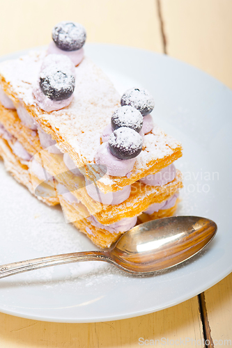 Image of napoleon blueberry cake dessert