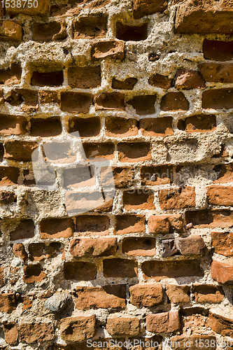 Image of crumbling old brick wall