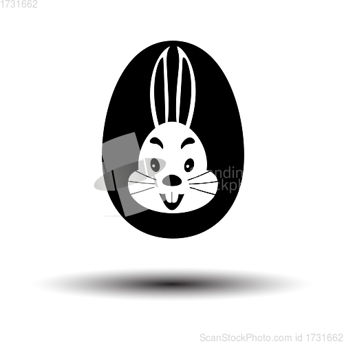 Image of Easter Egg With Rabbit Icon