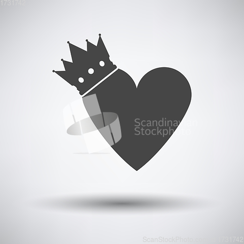 Image of Valentine Heart Crown Icon